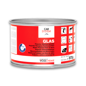 картинка Шпатлевка 2К полиэфирная стекловолокнистая "Glas" зелен. (1кг) от магазина